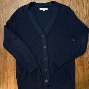 LOFT Navy Blue Cardigan Sweater